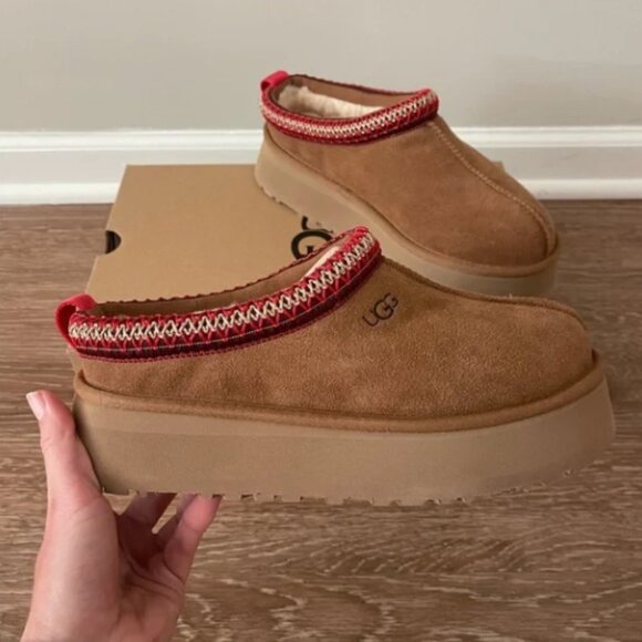 UGG Tazz Chestnut Platform Mule Clog Slipper - Picture 2 of 6